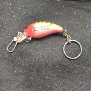 Source Unknown Chandeleur Brewing Company Red Yellow Mini Lure Keychain
